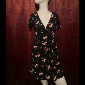 Floral Wrap MIDI Dress